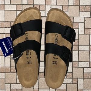 Brand new with tags and box black leather Birks!